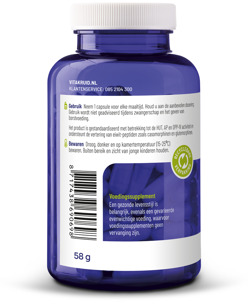 Vitakruid DPP-IV Ultimate BioCore Optimum Complete Enzymen 180.00 Vegetarische capsules