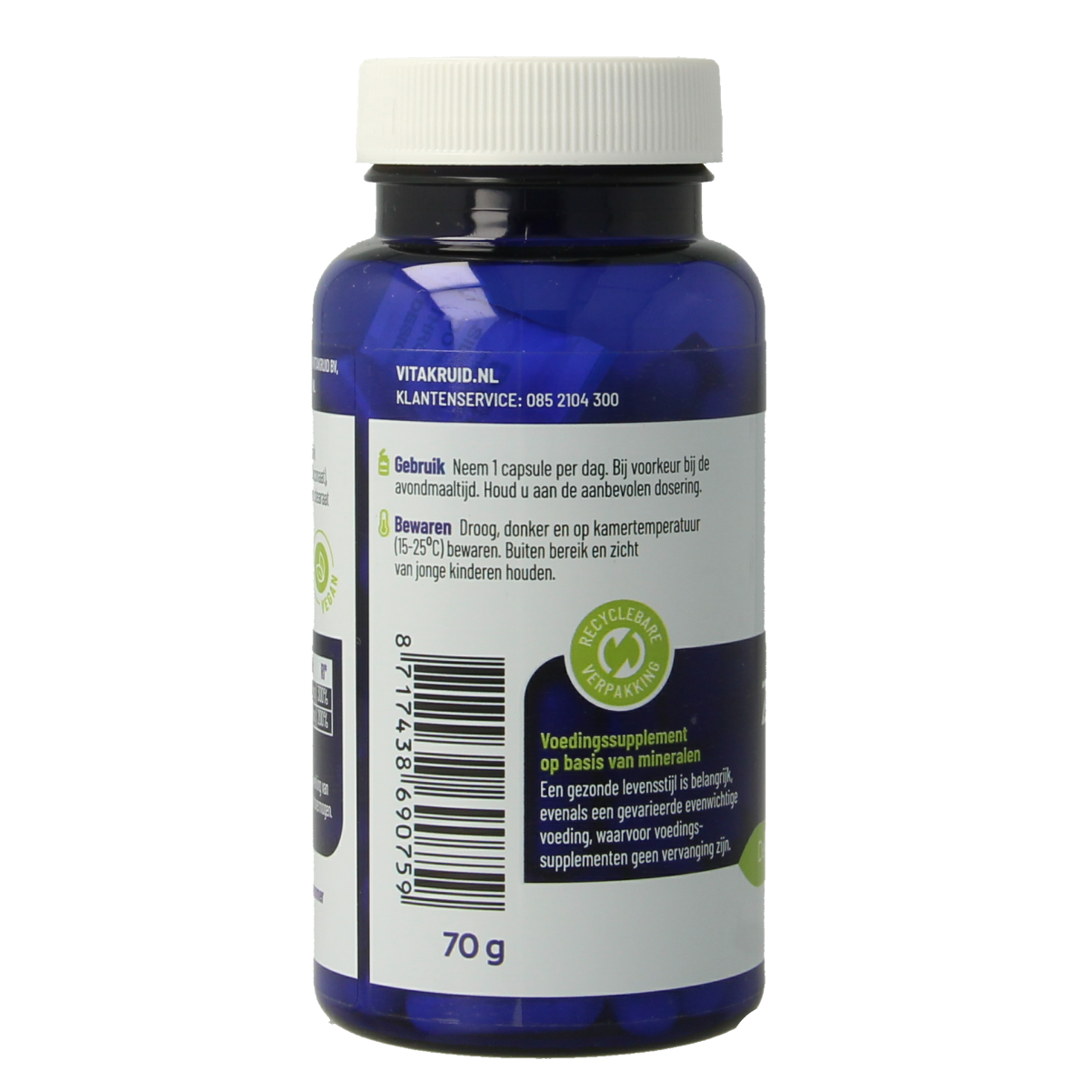 Vitakruid Zink Methionine & Koper Gluconaat 90.00 Vegetarische capsules