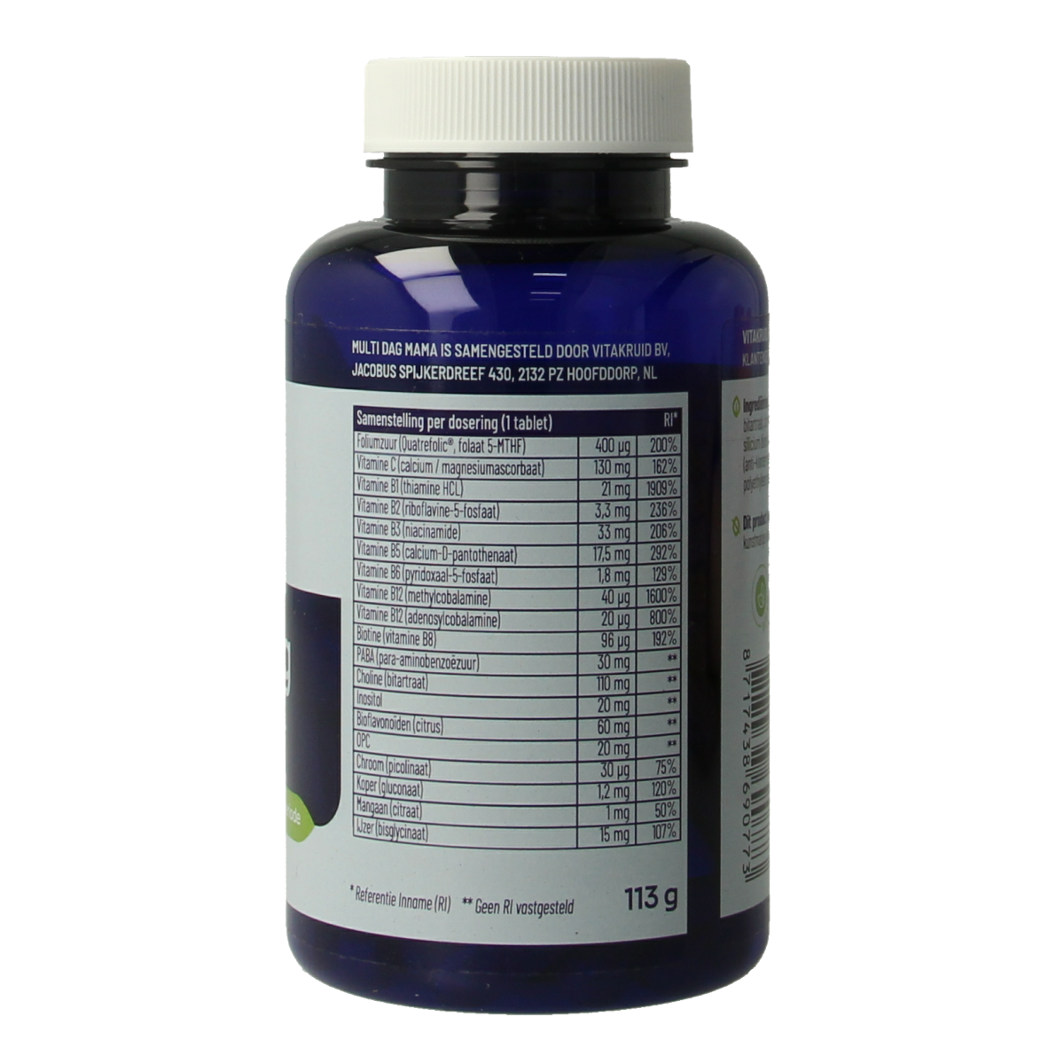 Vitakruid Multi Dag Mama 100% Vegan 90.00 Tabletten