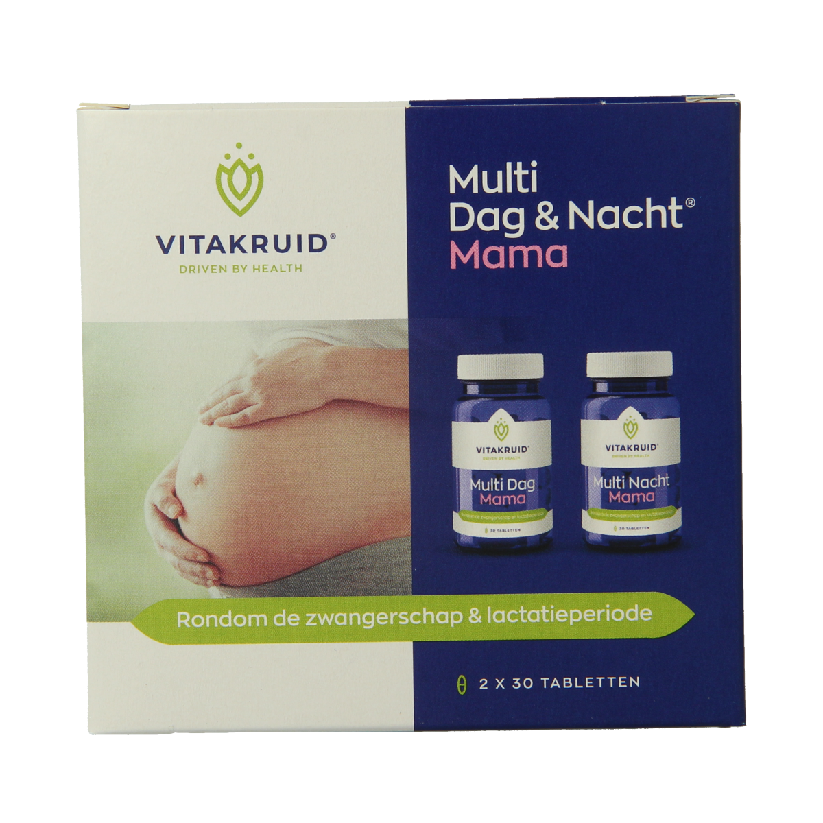Vitakruid Multi Dag & Nacht Mama 100% Vegan 2 x 30 60.00 Tabletten