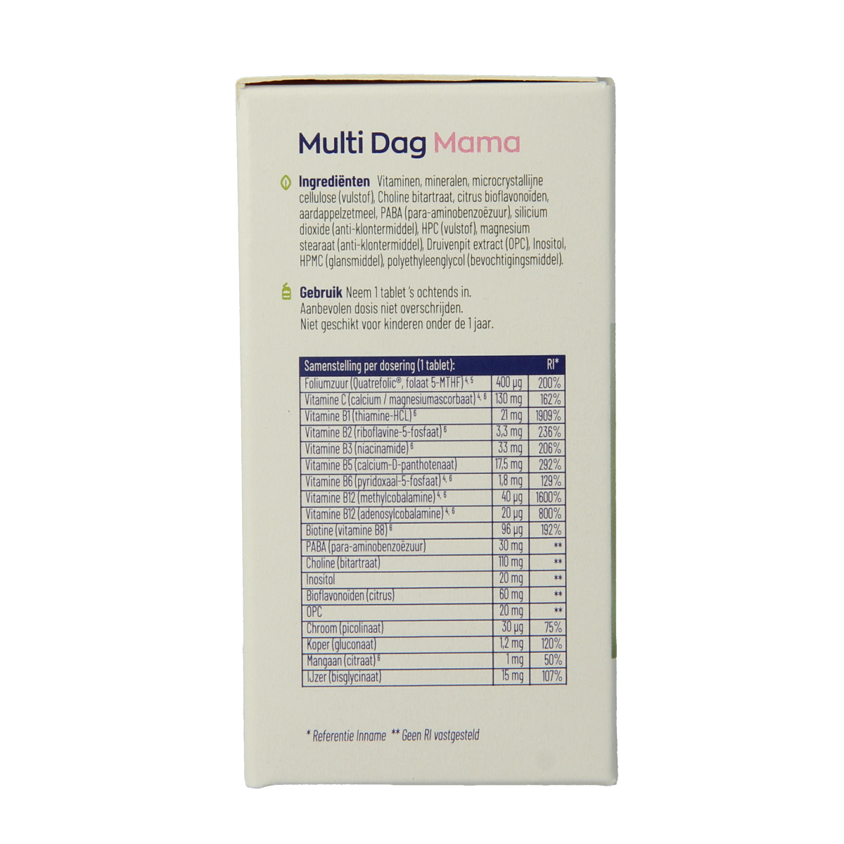 Vitakruid Multi Dag & Nacht Mama 100% Vegan 2 x 30 60.00 Tabletten