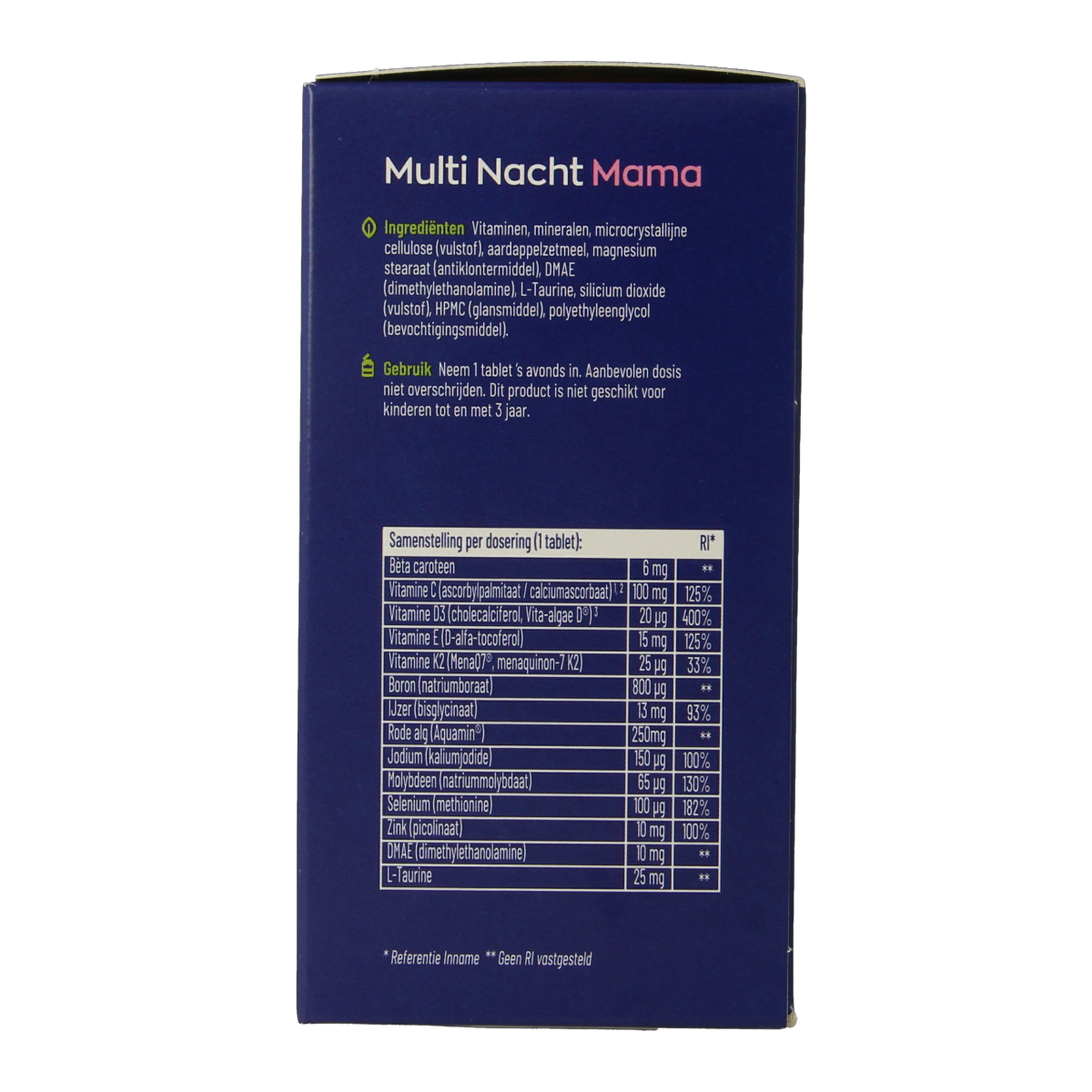 Vitakruid Multi Dag & Nacht Mama 100% Vegan 2 x 90 180.00 Tabletten