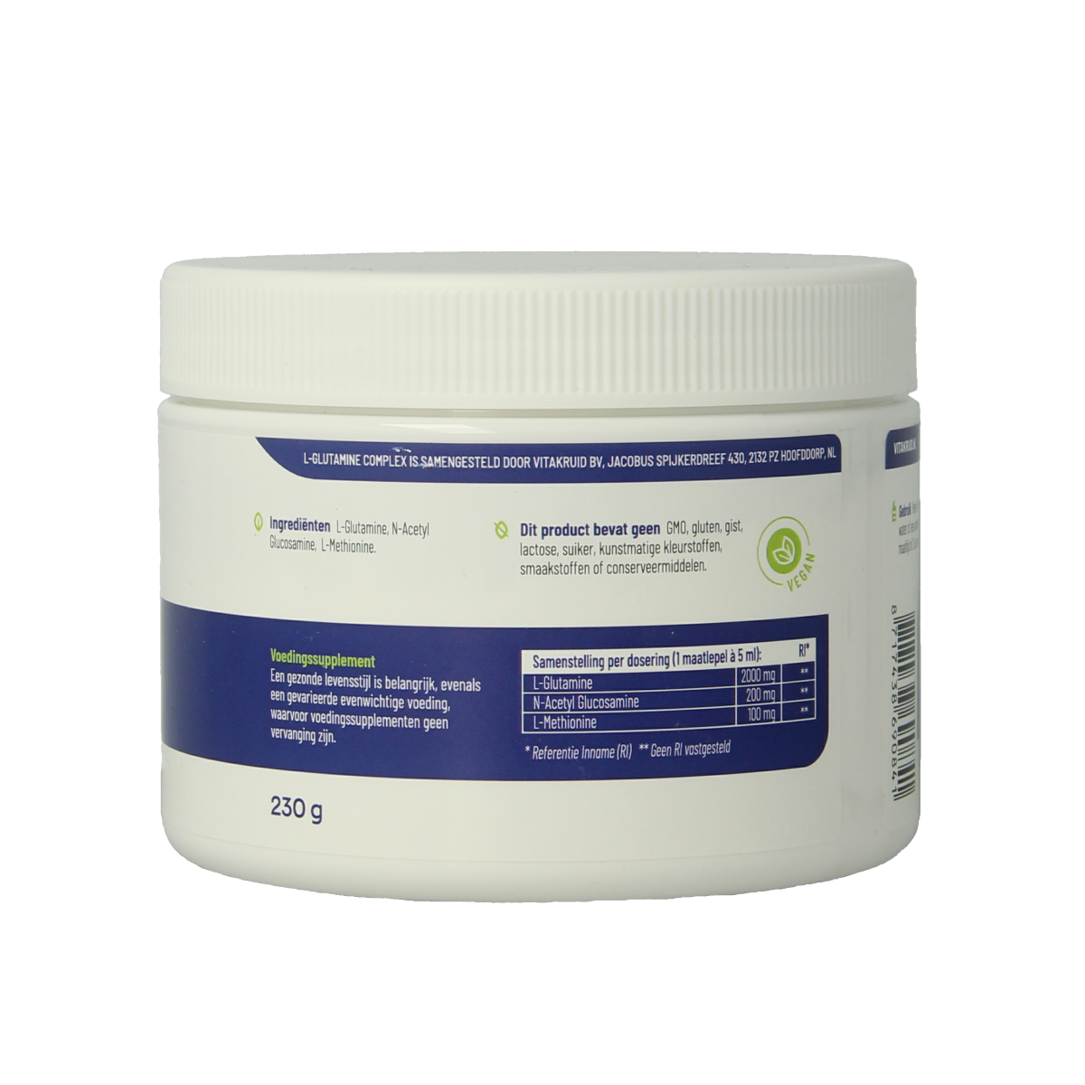 Vitakruid L-Glutamine Complex Glucosamine & L-Methionine 230.00 Gram