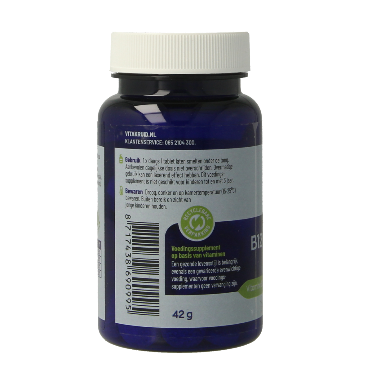 Vitakruid B12 Combi 6.000 met Actief Folaat 60.00 Smelttabletten
