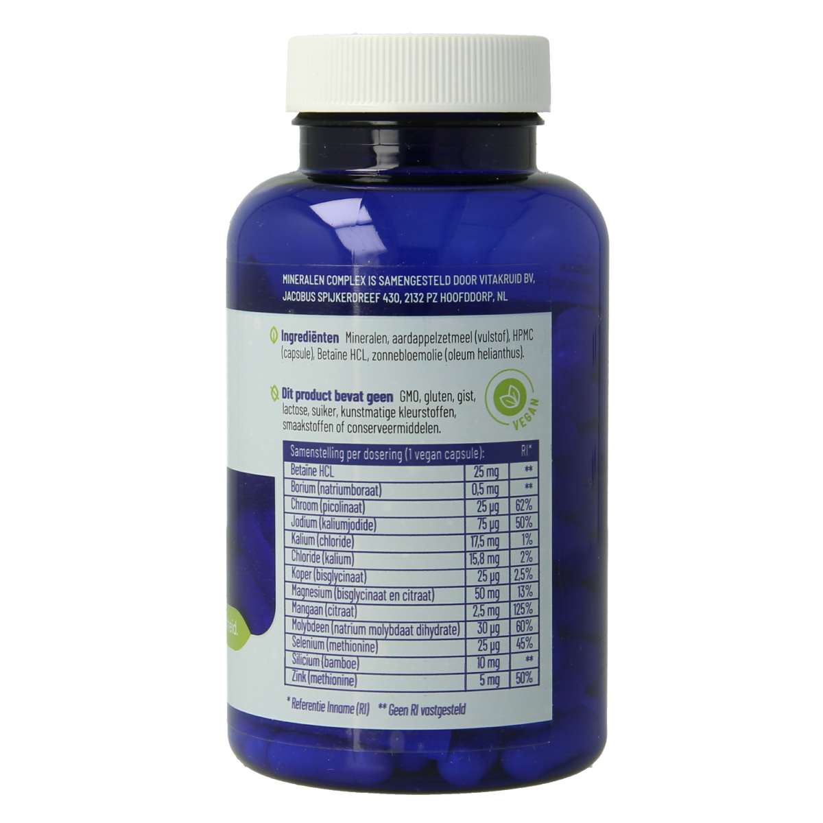Vitakruid Mineralen Complex met 12 verschillende mineralen 90.00 Vegetarische capsules