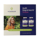 Vitakruid Multi Dag & Nacht Vrouw 100% Vegan 2 x 90 180 Tabletten