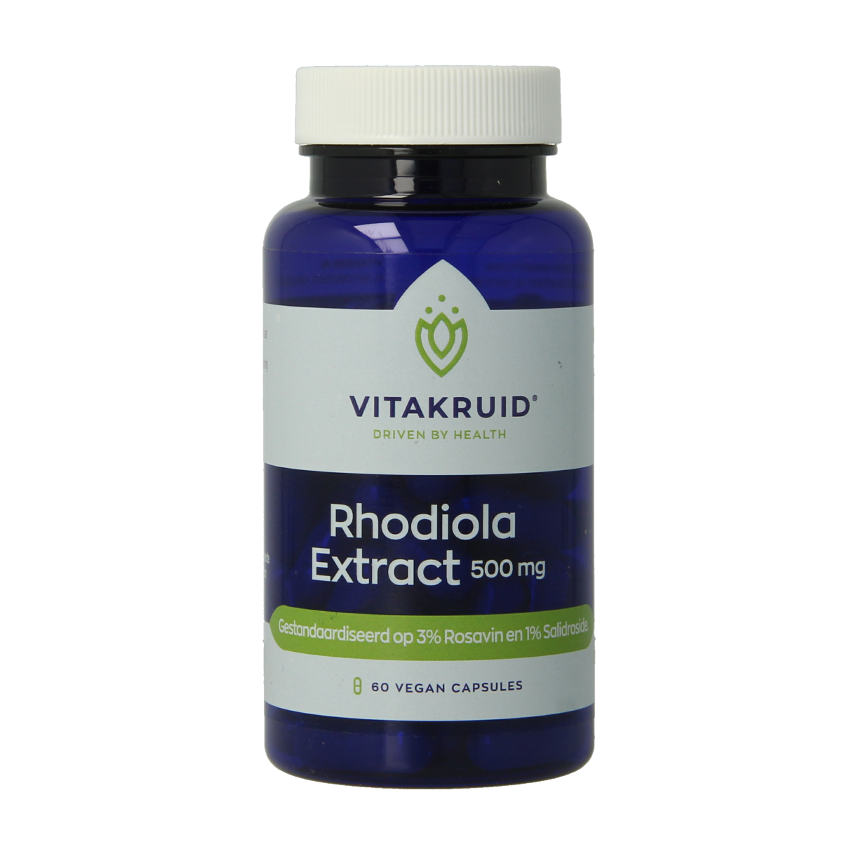 Vitakruid Rhodiola extract 500 mg 3% Rosavin 1% Salidroside 60.00 Vegetarische capsules