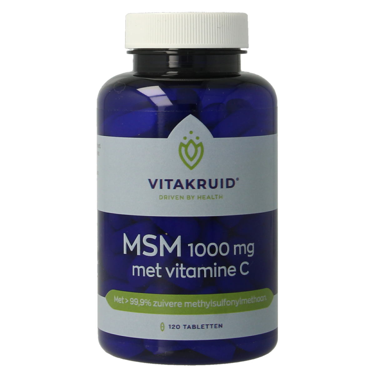 Vitakruid MSM 1000 mg > 99,9% zuiver + vitamine C 120.00 Tabletten