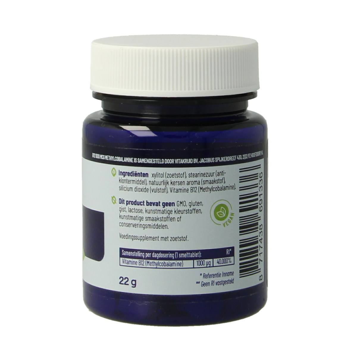 Vitakruid B12 1000 mcg Actief Methylcobalamine 90.00 Smelttabletten