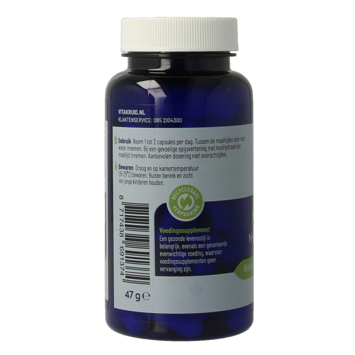 Vitakruid NAC 600mg N-Acetyl-L-Cysteine 60.00 Vegetarische capsules