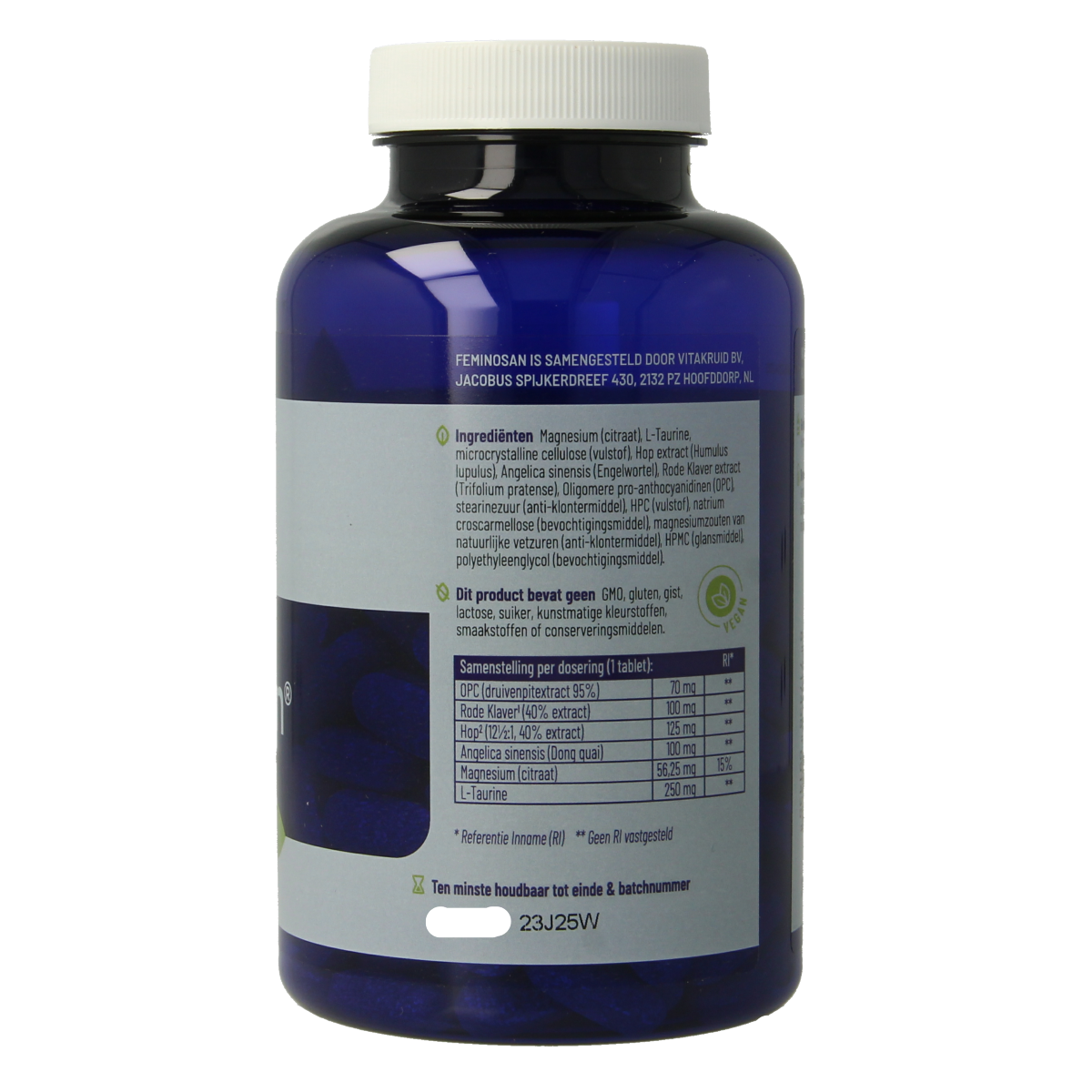 Vitakruid Feminosan Overgang complex oa Rode klaver & Hop 180.00 Tabletten