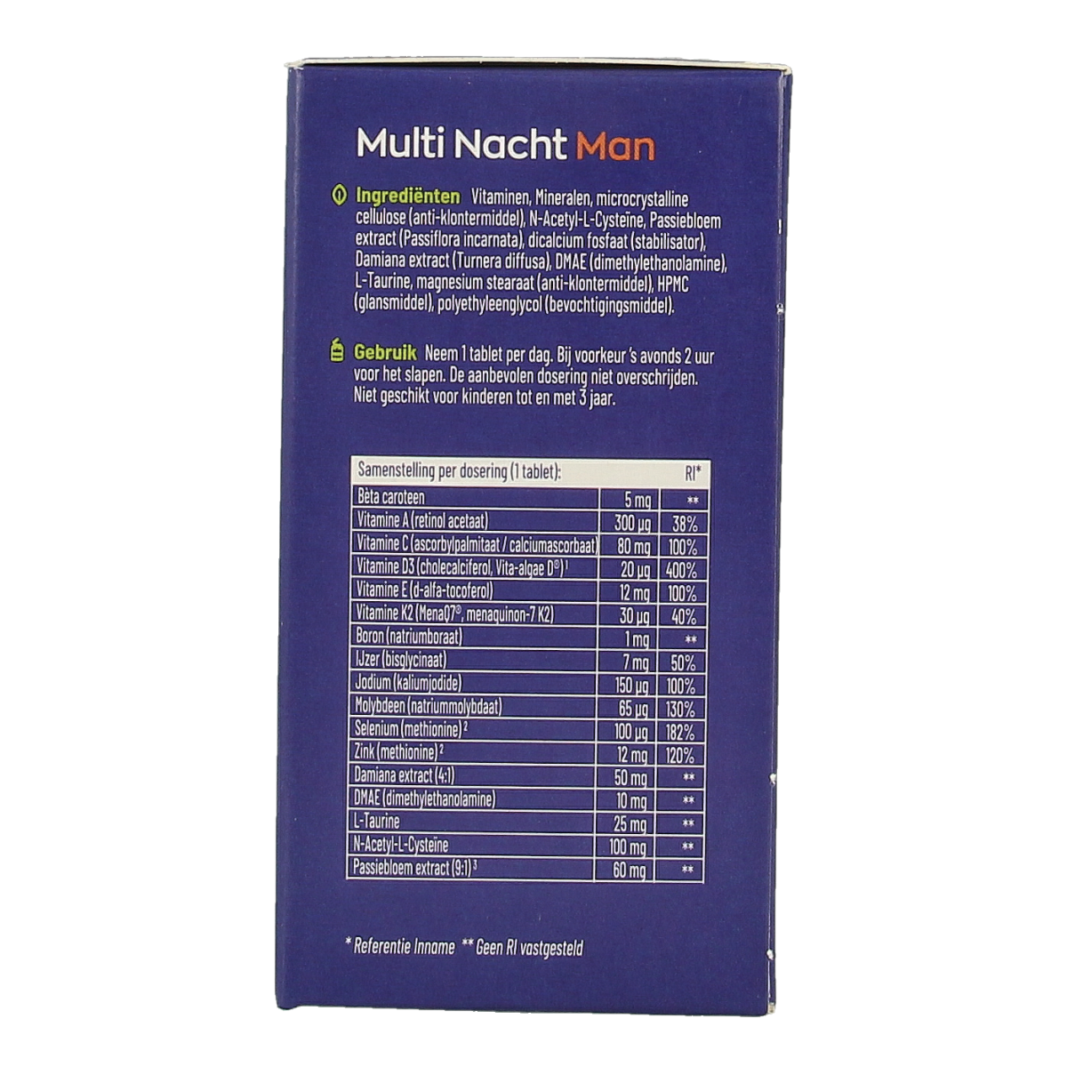 Vitakruid Multi Dag & Nacht Man 100% Vegan 2 x 30 60.00 Tabletten