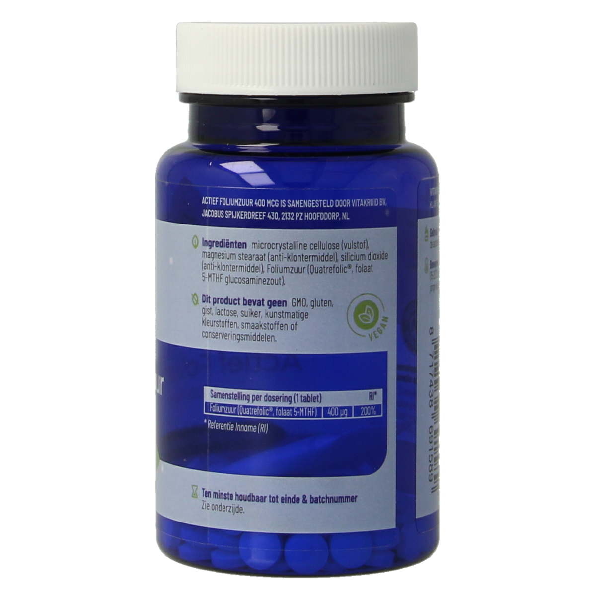 Vitakruid Actief Foliumzuur Quatrefolic 5-MTHF 400 mcg 90.00 Tabletten