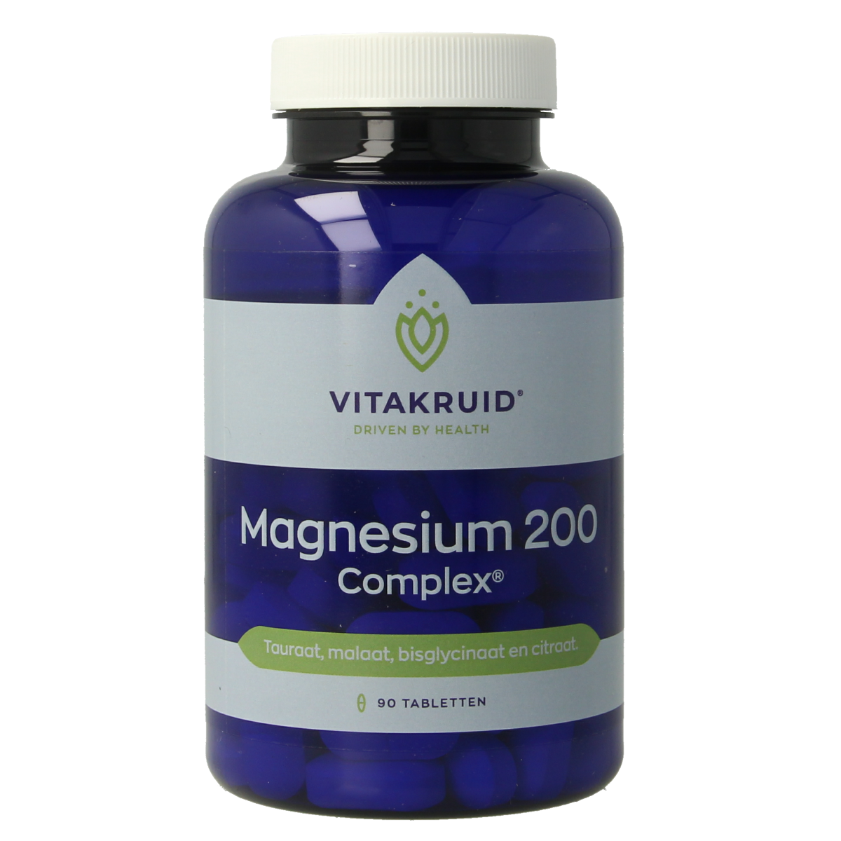 Vitakruid Magnesium 200 Complex Tauraat Malaat Bisglycinaat 90.00 Tabletten