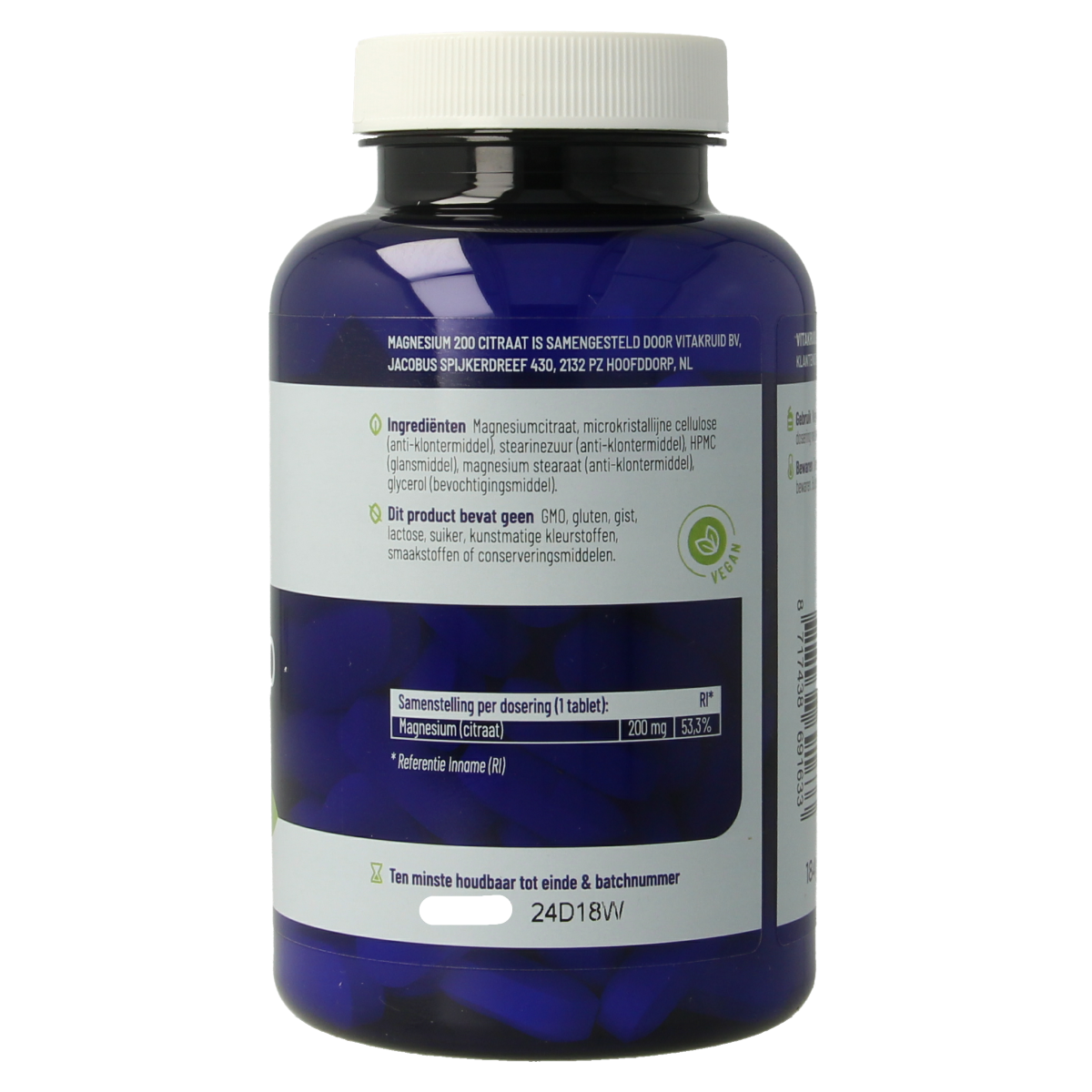 Vitakruid Magnesium 200 citraat 90.00 Tabletten