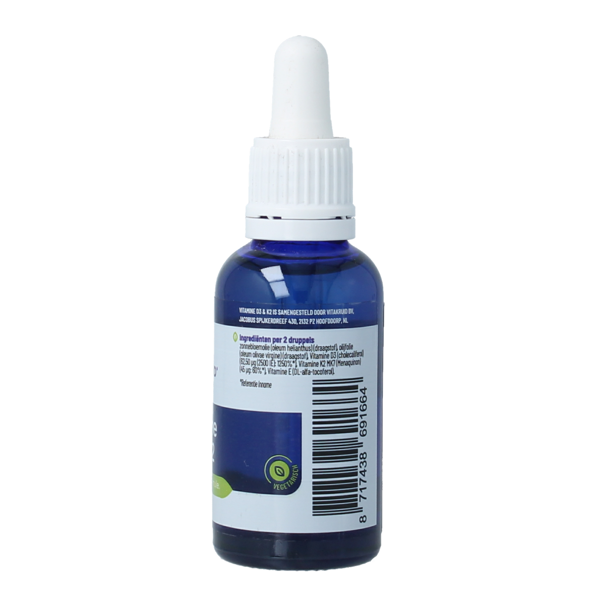 Vitakruid Vitamine D3 & K2 (MenaQ7) met druppelpipet 30.00 Milliliter