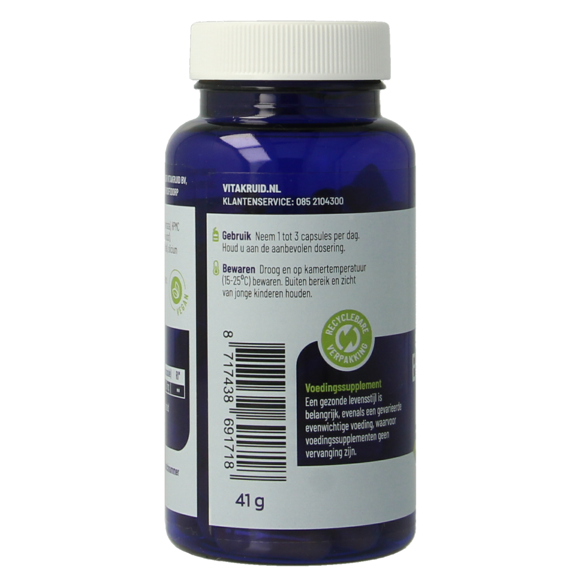 Vitakruid Berberine 500 Rebersa 97-102% berberine zouten 60.00 Vegetarische capsules