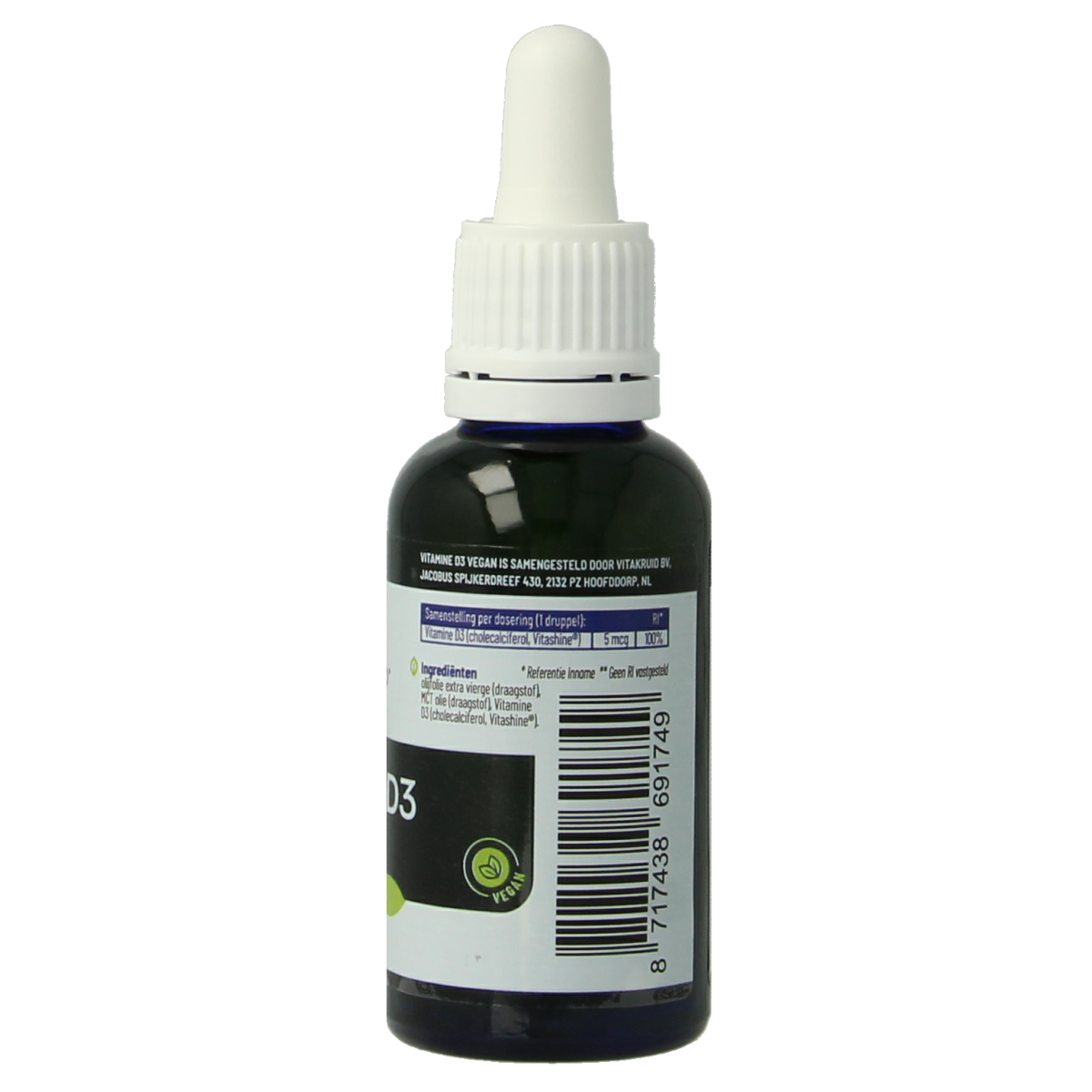 Vitakruid Vitamine D3 Vegan Vitashine 5 mcg per druppel 30.00 Milliliter