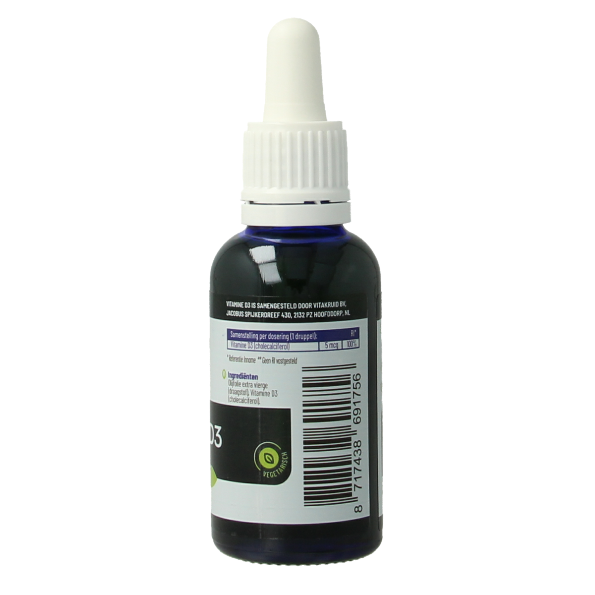 Vitakruid Vitamine D3 druppels 5 mcg / 200 IE per druppel 30.00 Milliliter