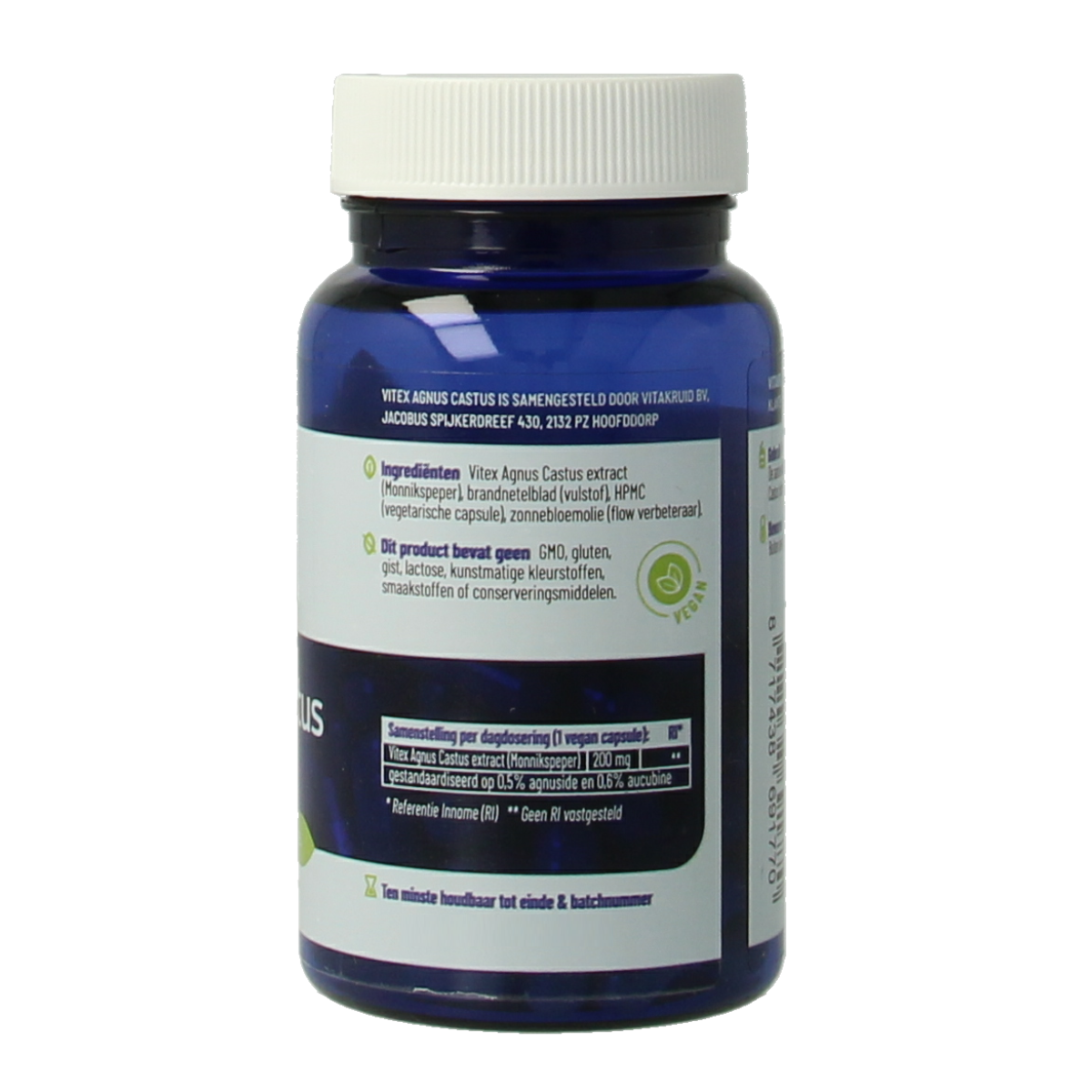Vitakruid Vitex agnus castus 200mg monnikspeper 60.00 Vegetarische capsules