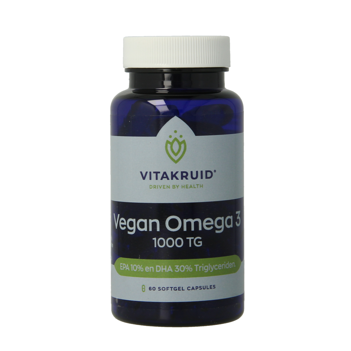 Vitakruid Vegan omega 3 1000 triglyceriden 300 DHA 100 EPA 60.00 Softgels