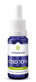Vitakruid CBD Olie 10% full spectrum met MCT als drager 10.00 Milliliter