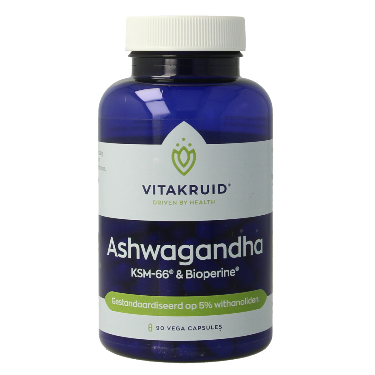 Vitakruid Ashwagandha 5% withanoliden KSM-66 & Bioperine 90.00 Vegetarische capsules