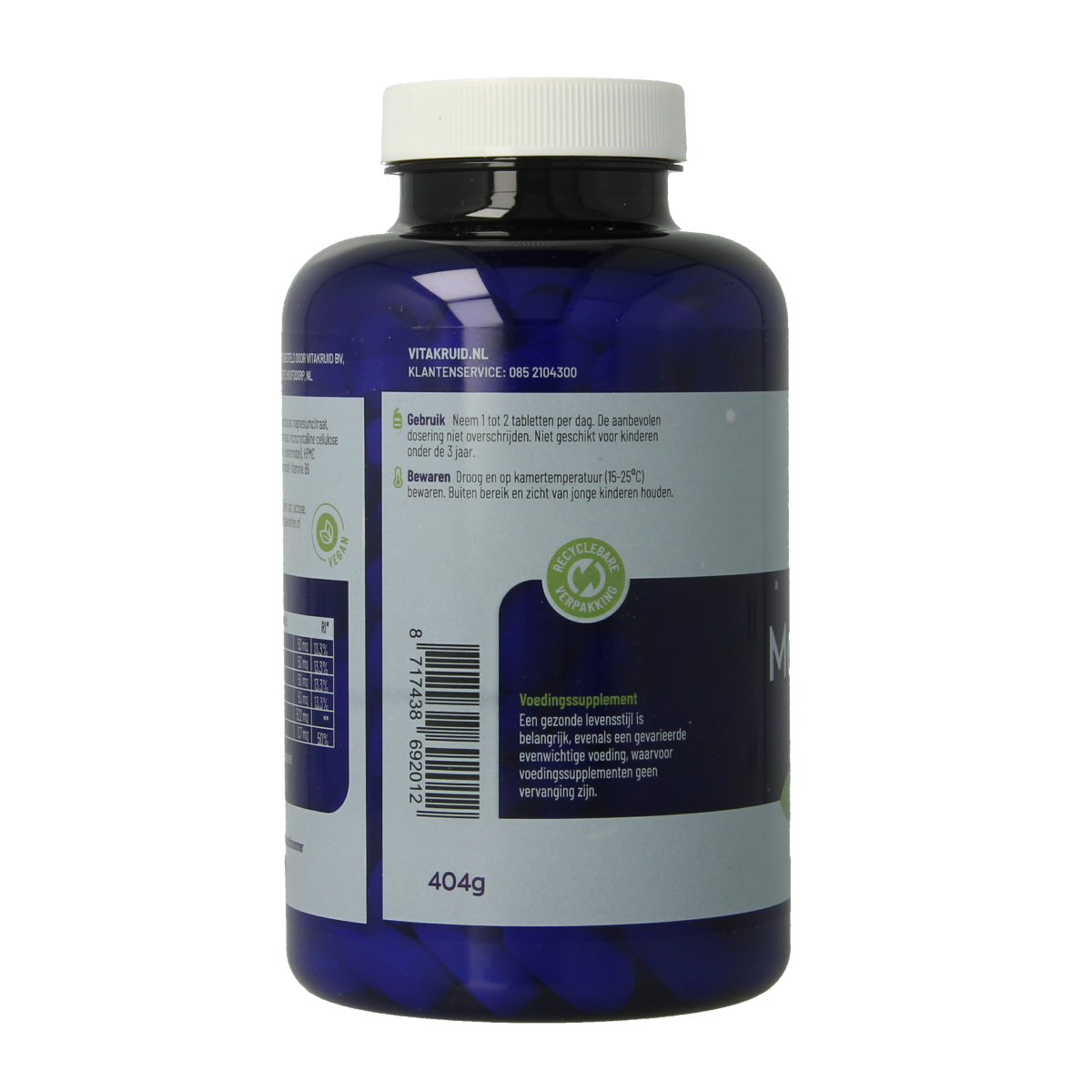 Vitakruid Magnesium 200 Complex Tauraat Malaat Bisglycinaat 180.00 Tabletten