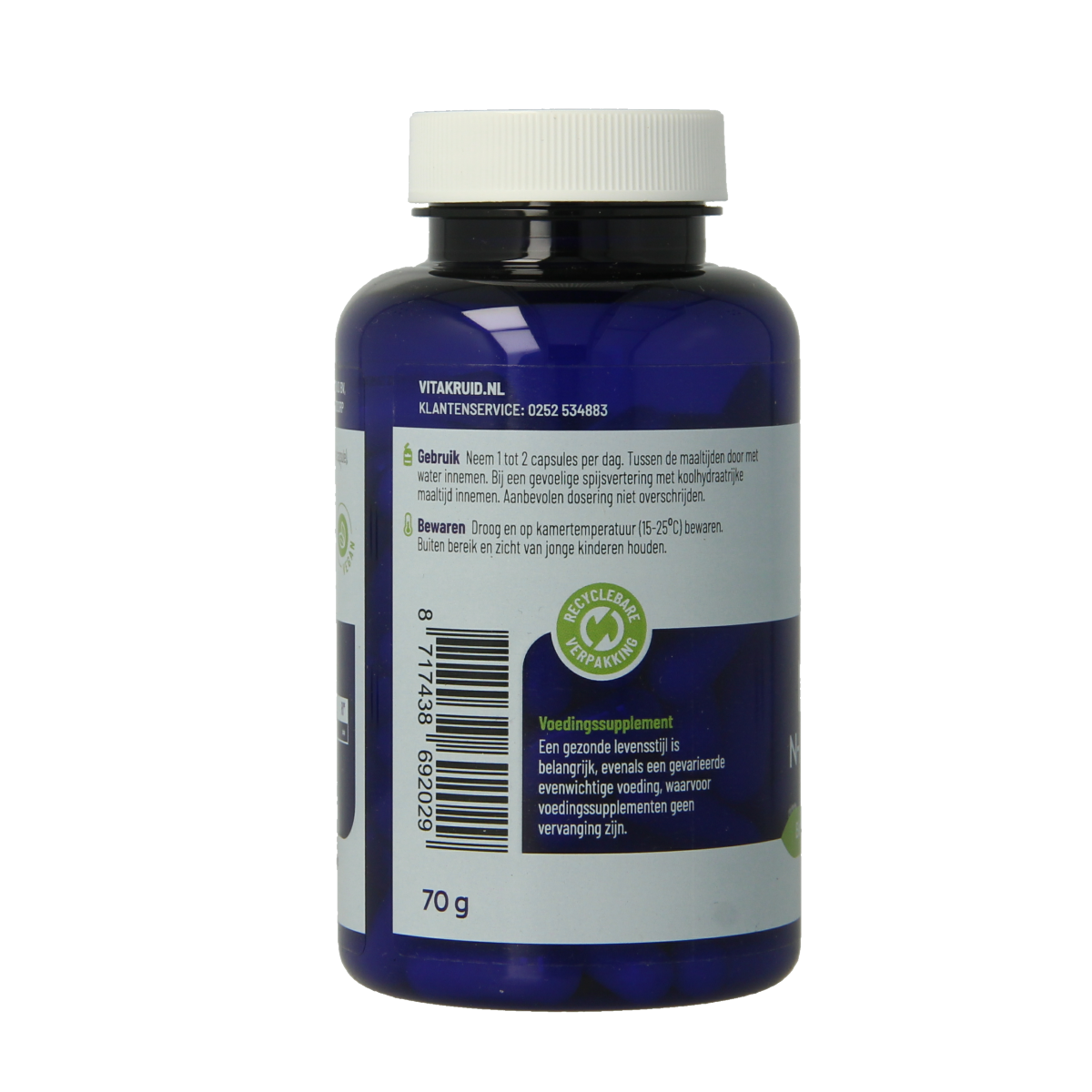 Vitakruid NAC 600 mg N-Acetyl-L-Cysteine 90.00 Vegetarische capsules