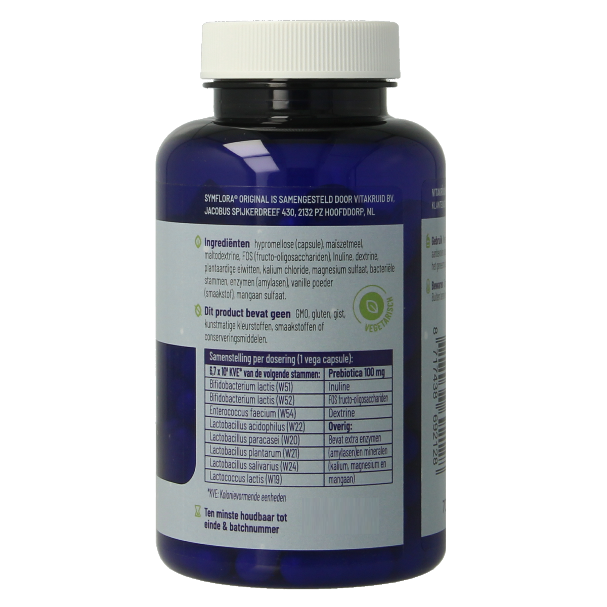 Vitakruid Symflora Original Pre- en Probiotica 8 stammen 90.00 Vegetarische capsules