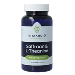 Vitakruid Saffraan 28mg (Affron) & L-Theanine 90.00 Vegetarische capsules