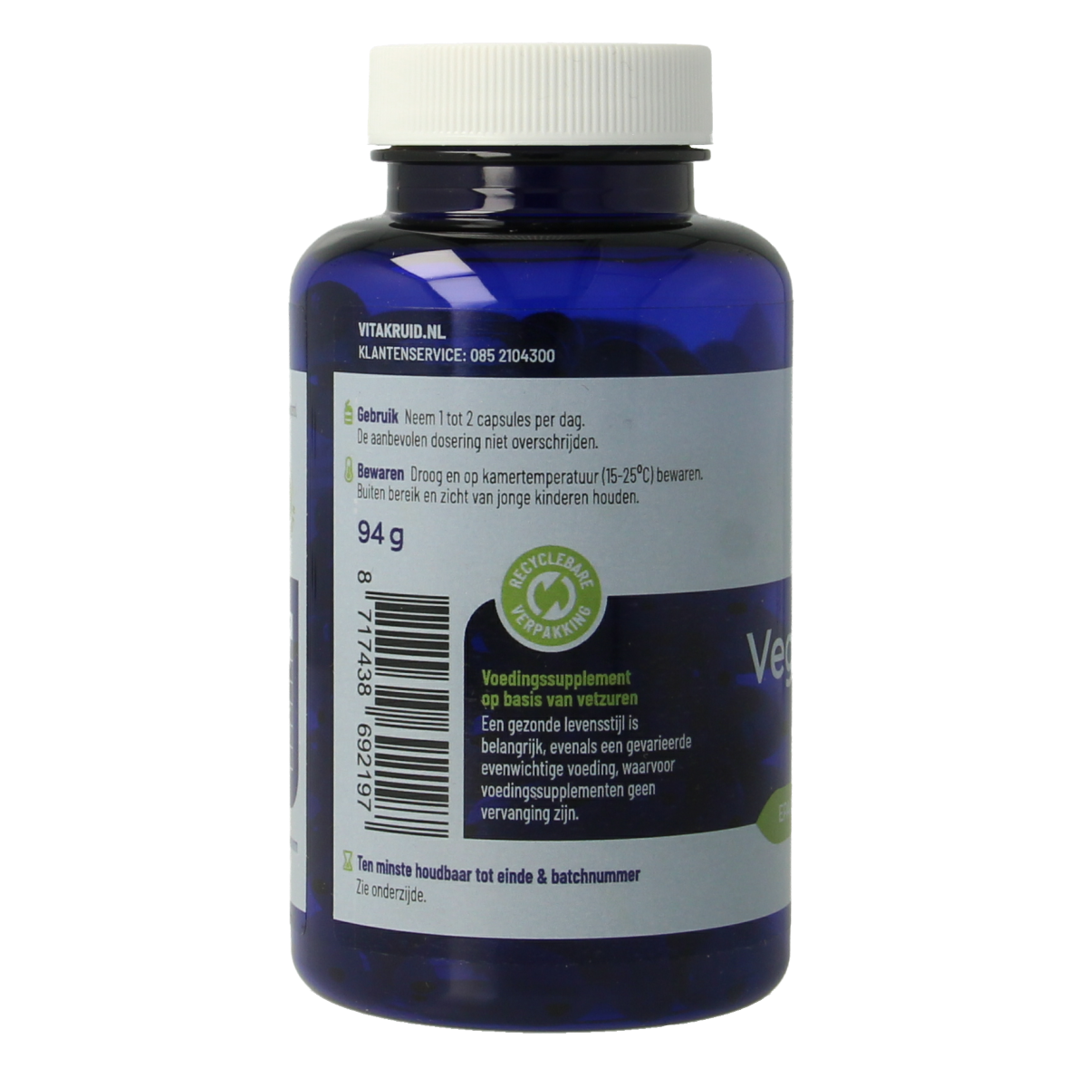 Vitakruid Vegan omega 3 1000 triglyceriden 300 DHA 100 EPA 90.00 Softgels