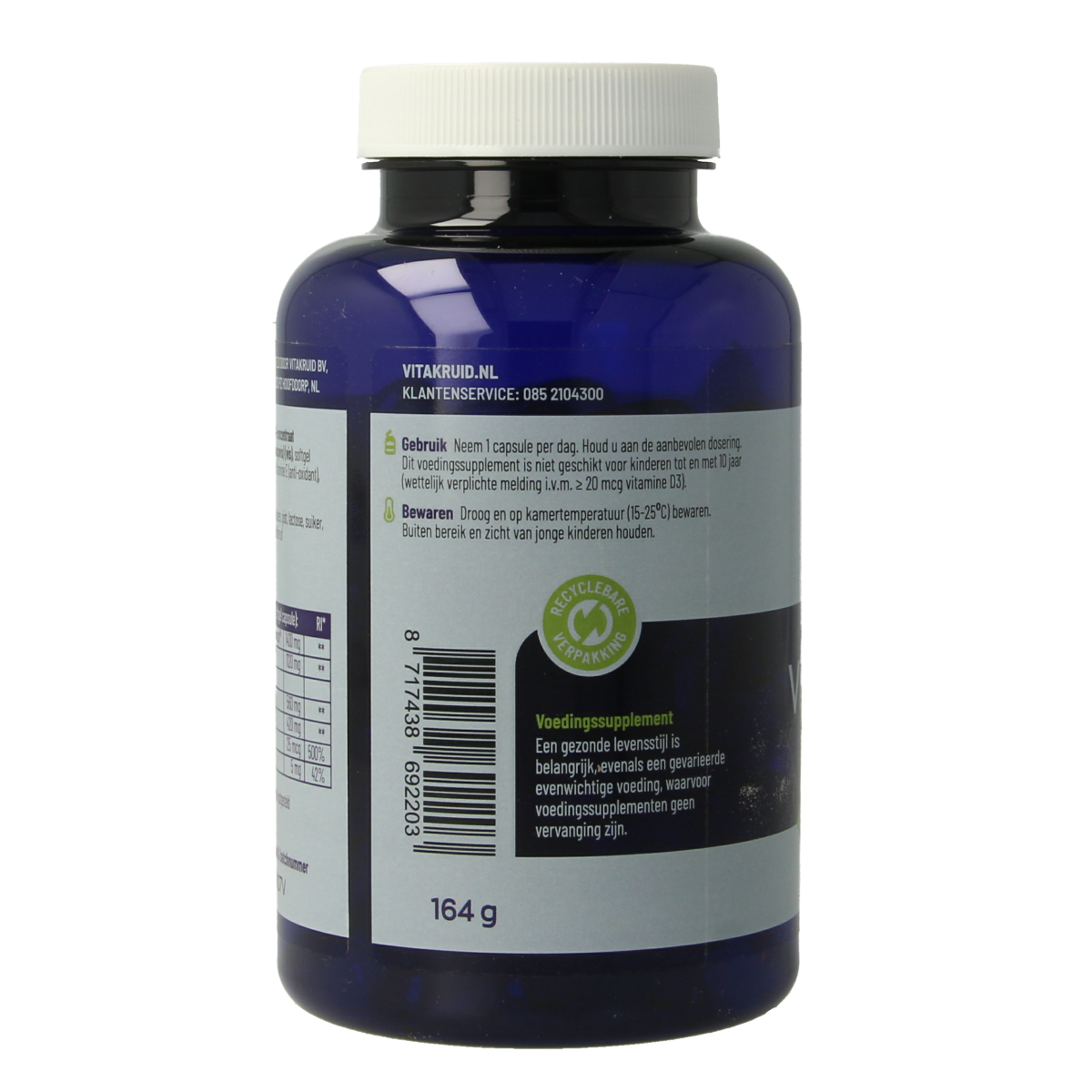 Vitakruid Visolie 1400 TG Triglyceriden met D3 90.00 Softgels