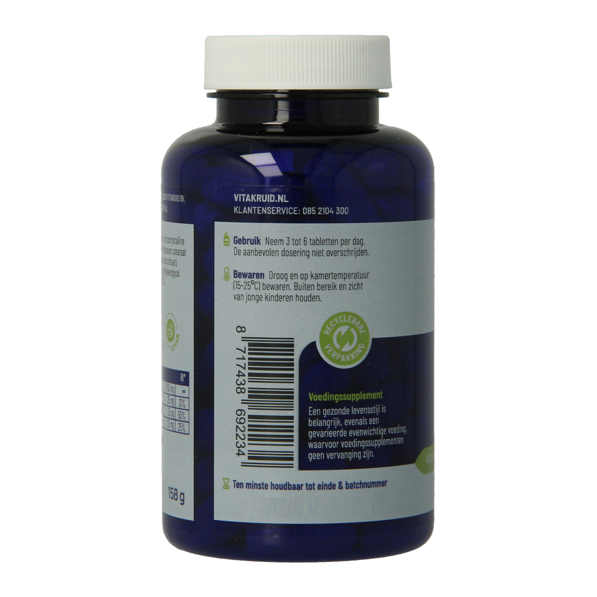 Vitakruid Vegan Collageen Builder met VeCollal 90.00 Tabletten