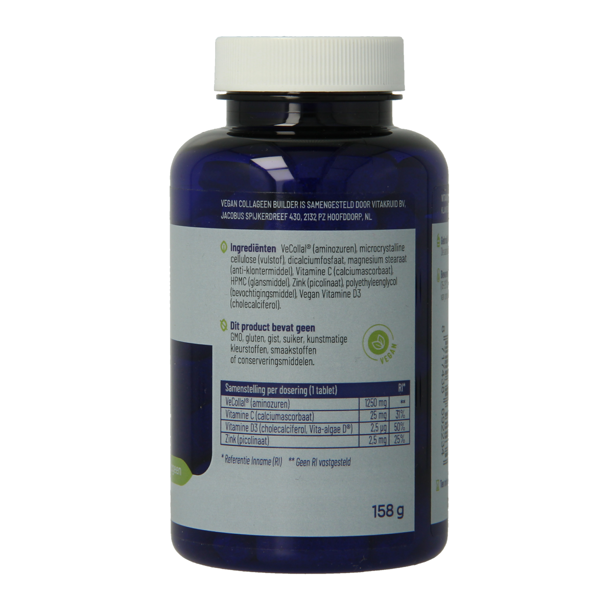 Vitakruid Vegan Collageen Builder met VeCollal 90.00 Tabletten