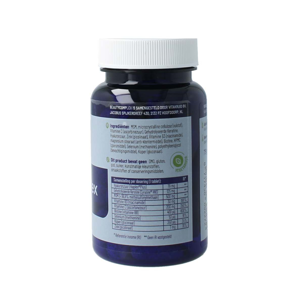 Vitakruid BeautyComplex met Keratine Hyaluronzuur & biotine 60.00 Tabletten