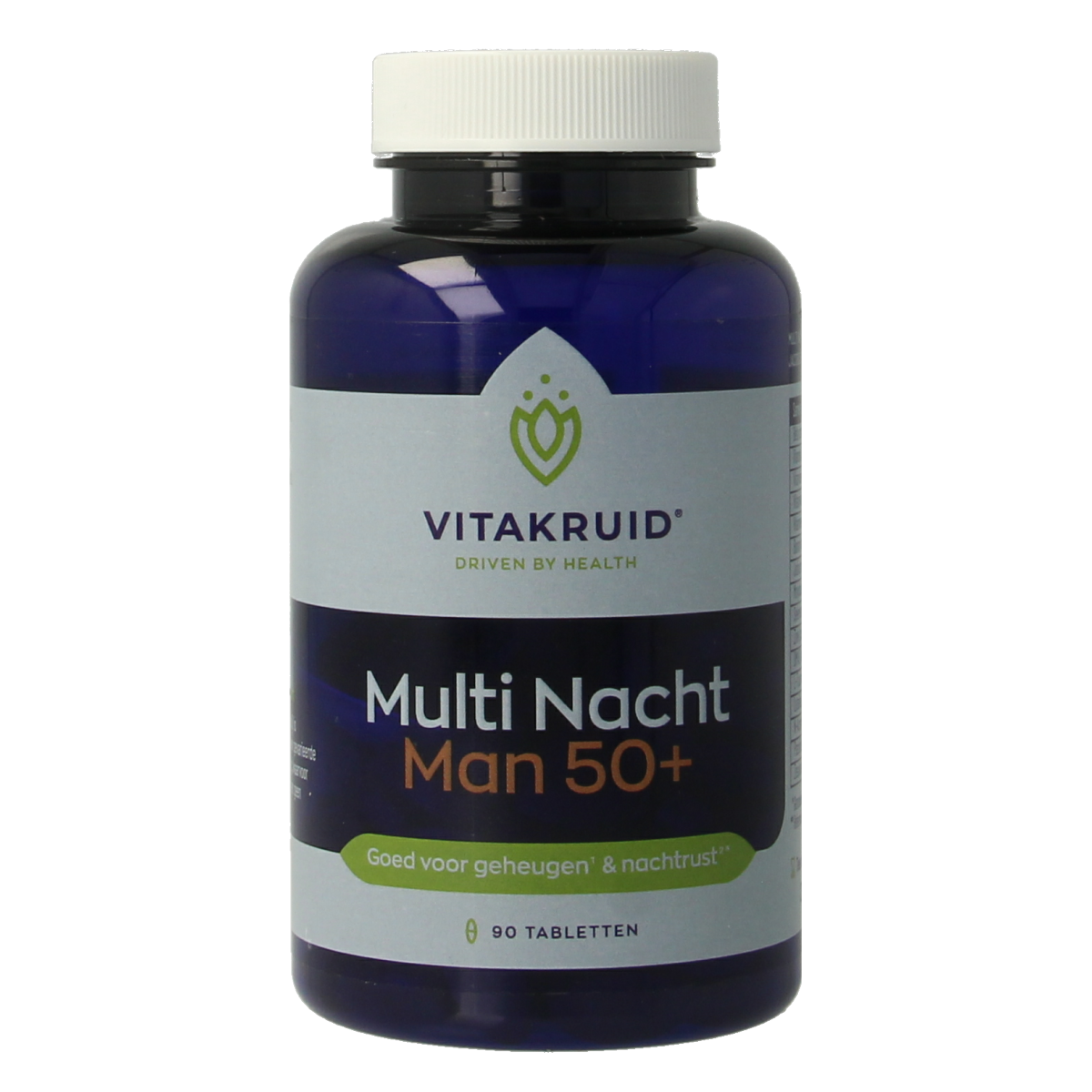 Vitakruid Multi Nacht Man 50+ 100% Vegan 90.00 Tabletten