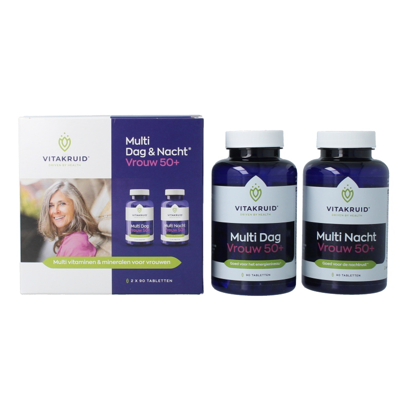 Vitakruid Multi Dag & Nacht Vrouw 50+ 2 x 90 180 Tabletten