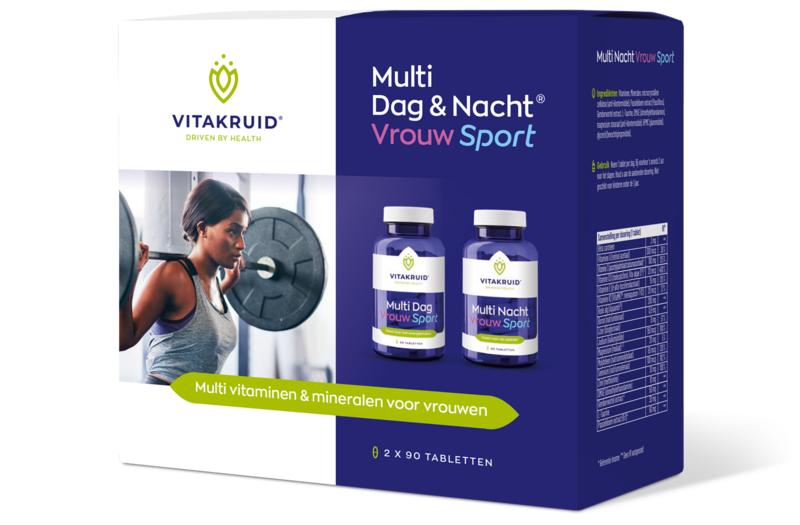 Vitakruid Multi Dag & Nacht Vrouw Sport 100% Vegan 2 x 90 180.00 Tabletten