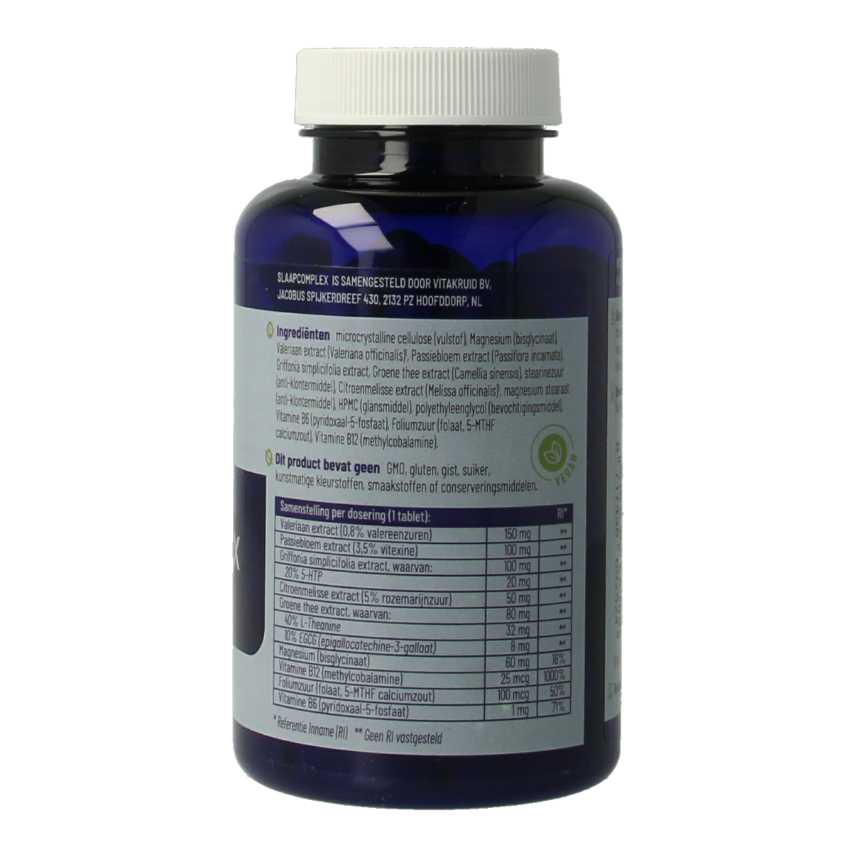 Vitakruid SlaapComplex oa Valeriaan Magnesium Bisglycinaat 90.00 Tabletten