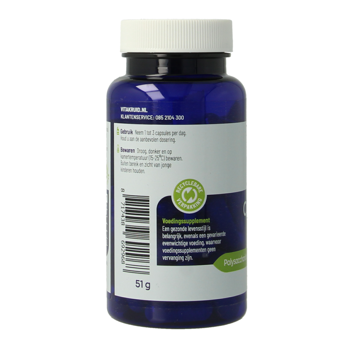 Vitakruid Cordyceps CPA3 mycelium extract 12:1 60.00 Vegetarische capsules
