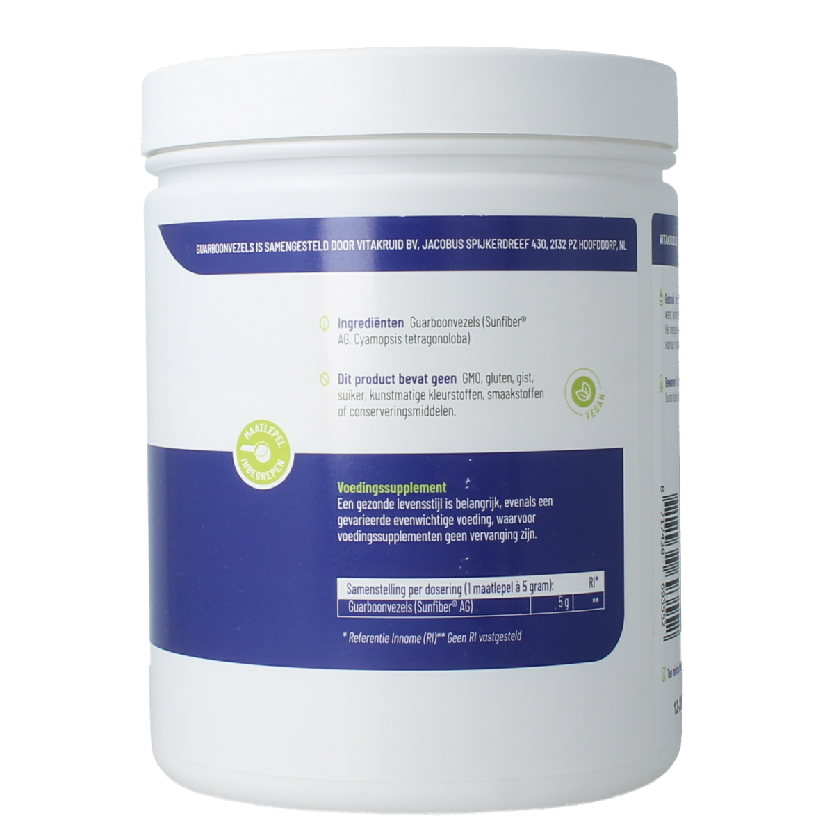 Vitakruid Guarboonvezels sunfiber hoogwaardige prebiotica 450.00 Gram