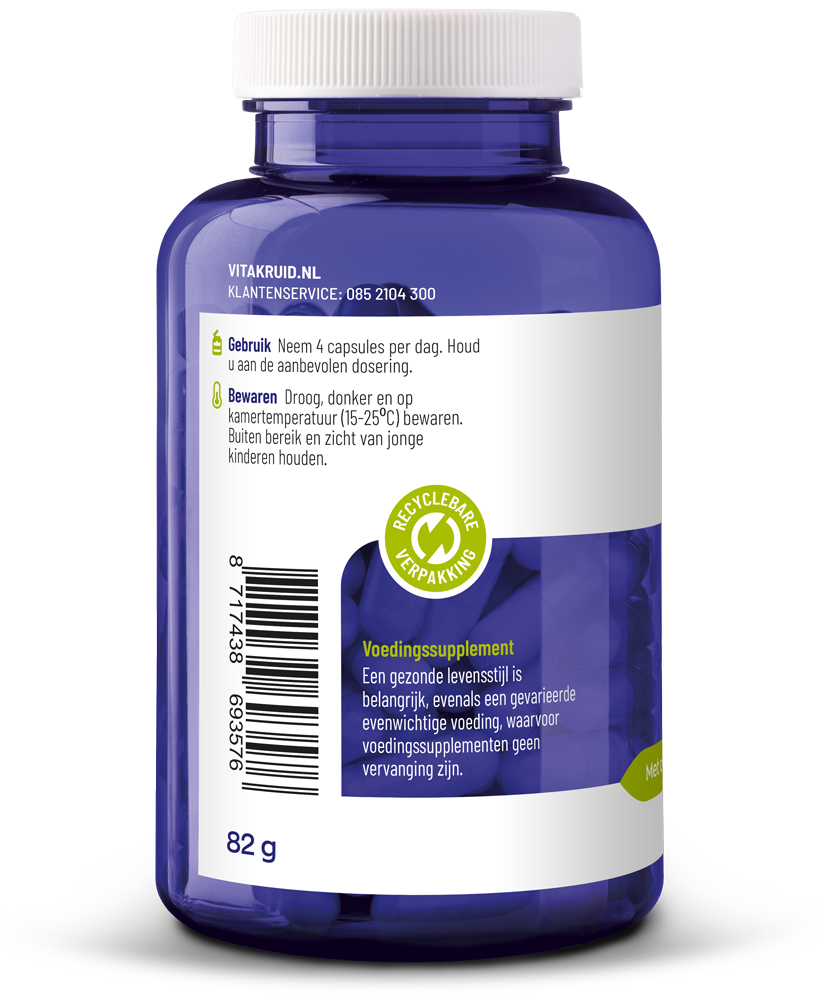 Vitakruid Marine fytoplankton met oa klamath, wakame extract 120 Vegetarische capsules