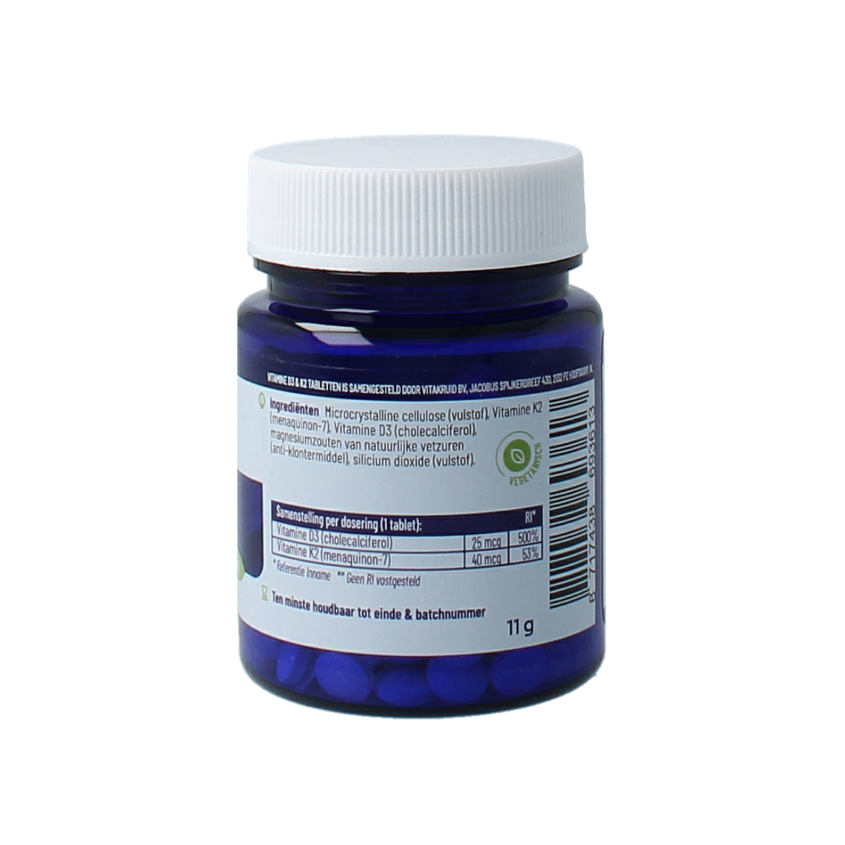 Vitakruid Vitamine D3 25mcg & K2 40mcg (menaq7) 90.00 Tabletten