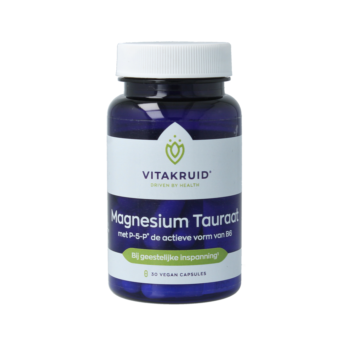 Vitakruid Magnesium Tauraat met vitamine B6 (P-5-P) 30.00 Vegetarische capsules