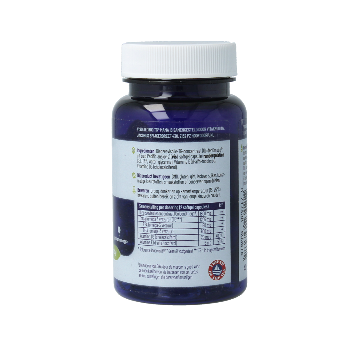 Vitakruid Visolie 1800 TG mama 30.00 Softgels