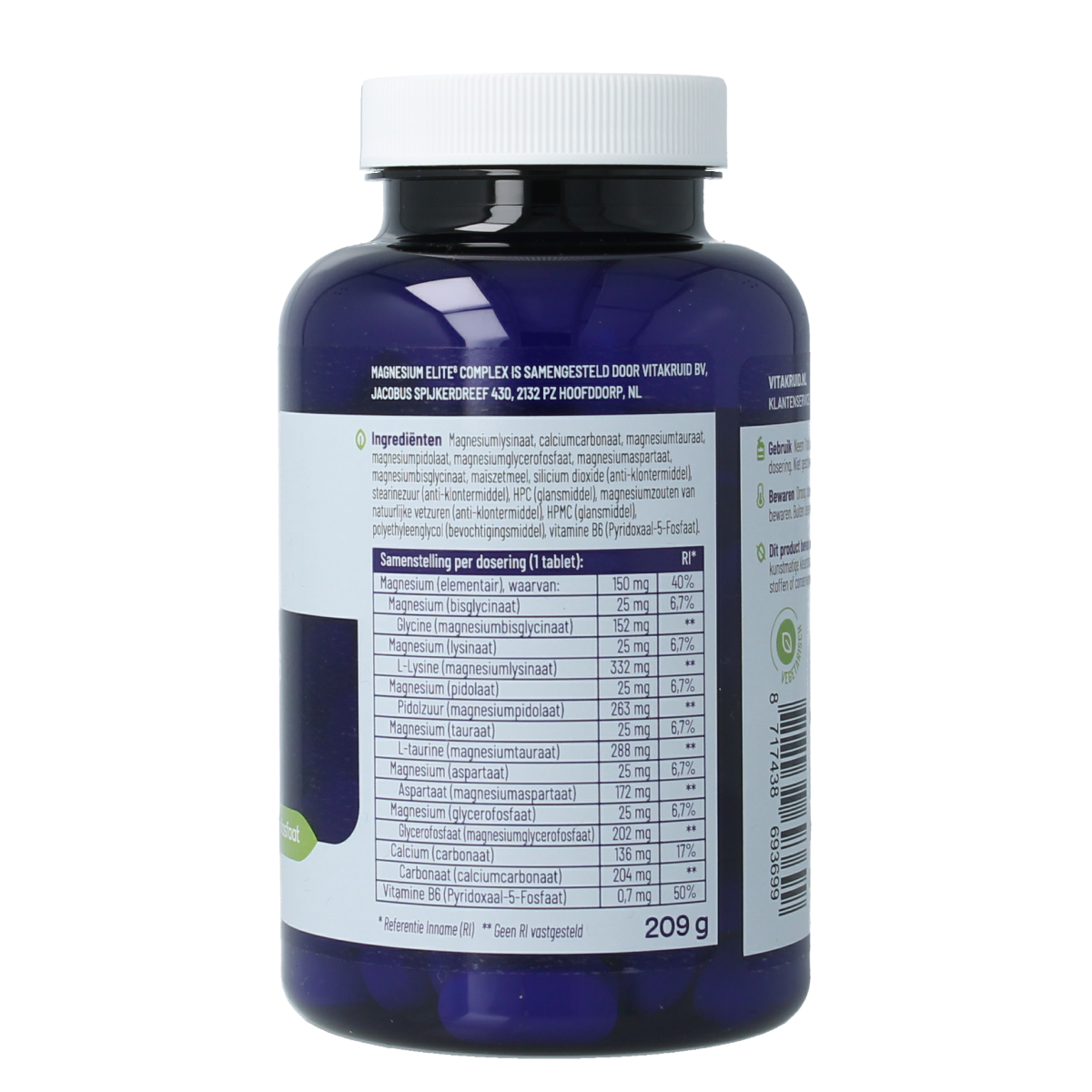 Vitakruid Magnesium elite6 complex oa lysinaat & pidolaat 90.00 Tabletten