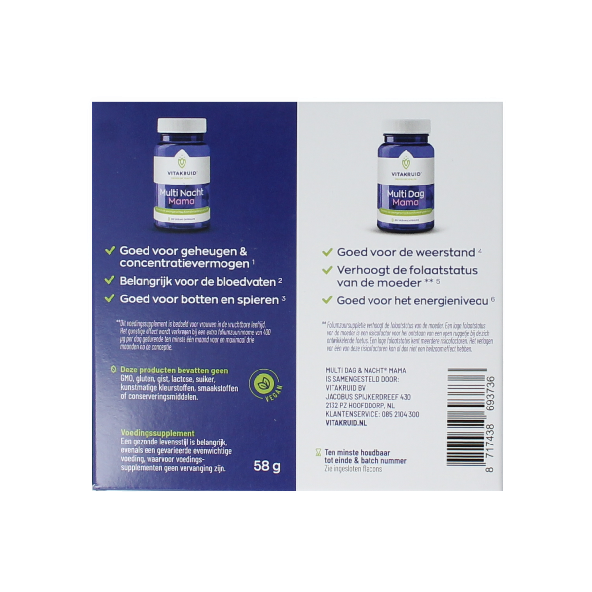 Vitakruid Multi dag & nacht mama 60+30 90.00 Capsules