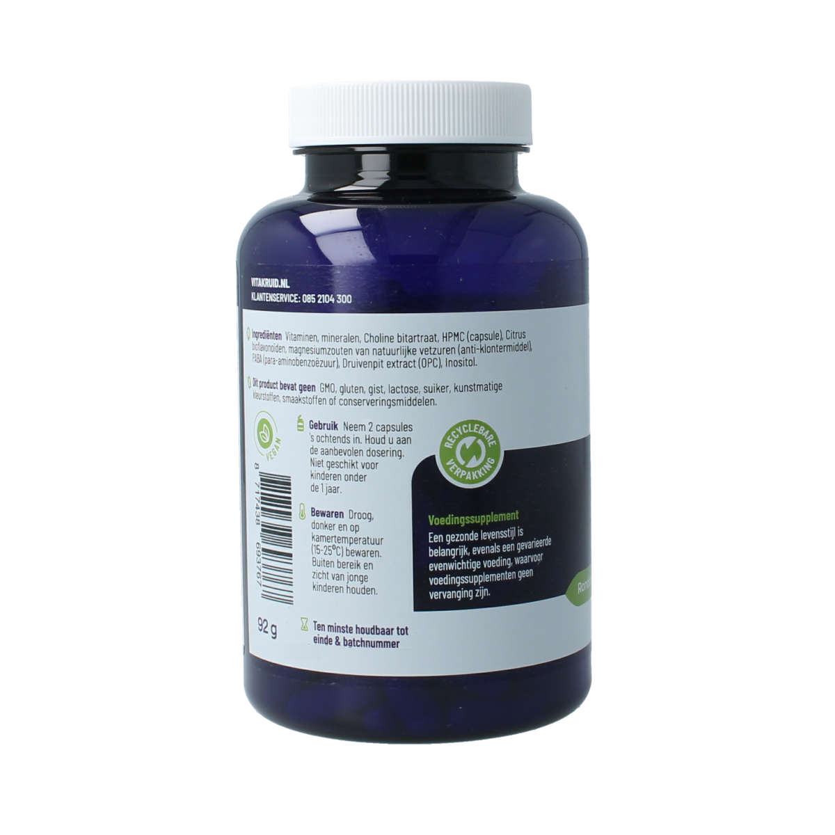 Vitakruid Multi dag mama vegan 180.00 Vegetarische capsules