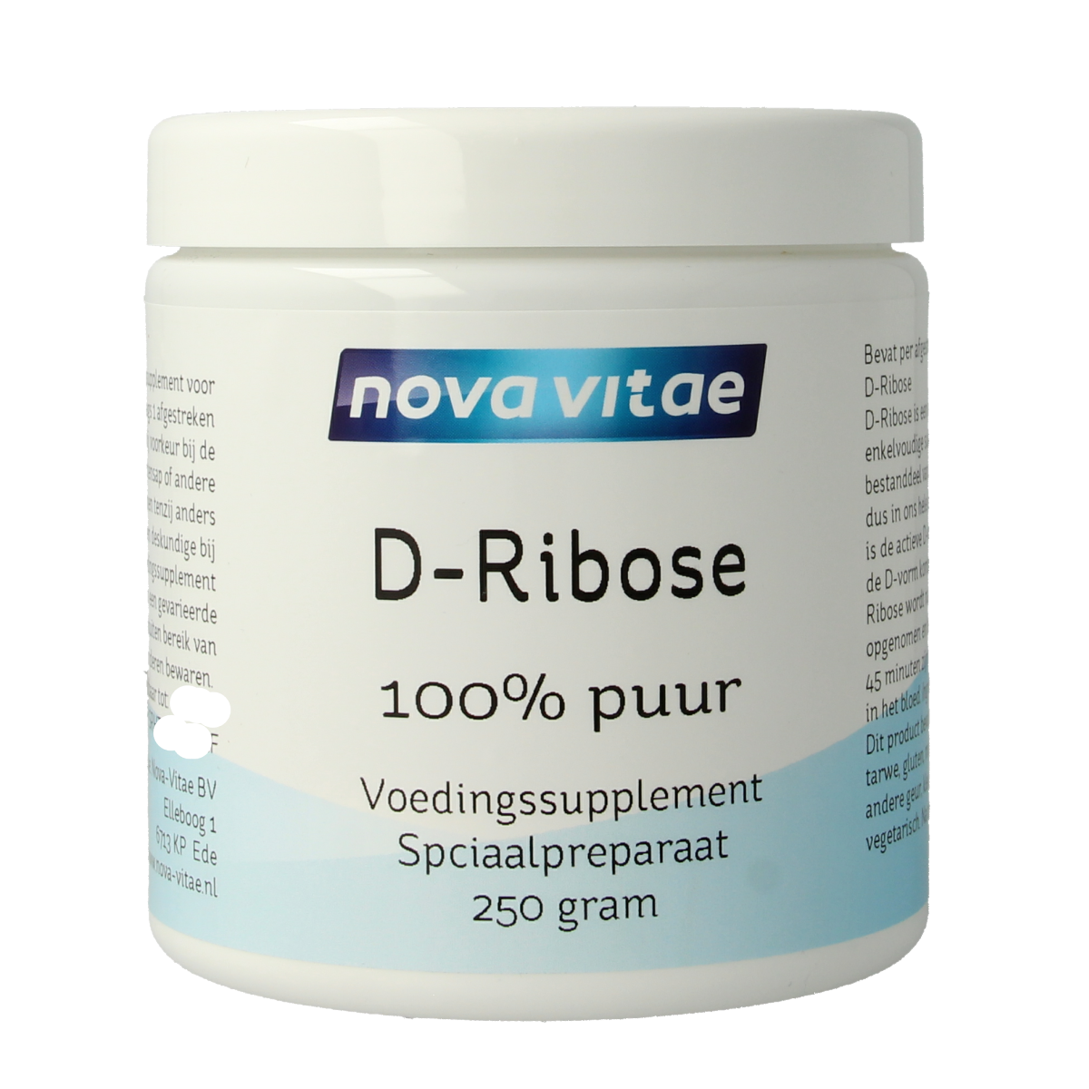 Nova Vitae D Ribose 100% puur 250.00 Gram